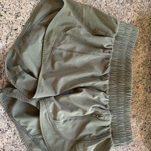 Green LuLu running shorts